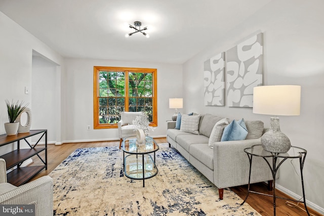 18165 Metz Dr, Germantown, MD 20874 - living area with baseboards and wood finished floors