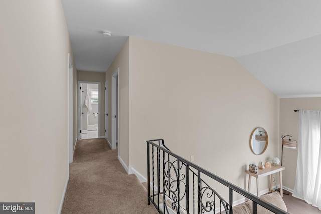 669 Worthington Dr, Warminster, PA 18974 - hallway featuring an upstairs landing, carpet flooring, and baseboards