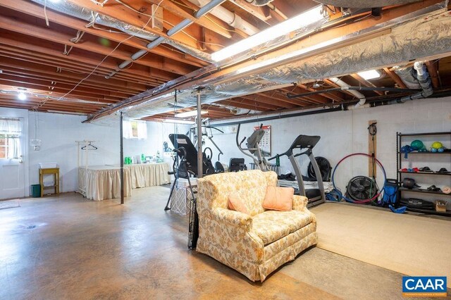 view of workout area
