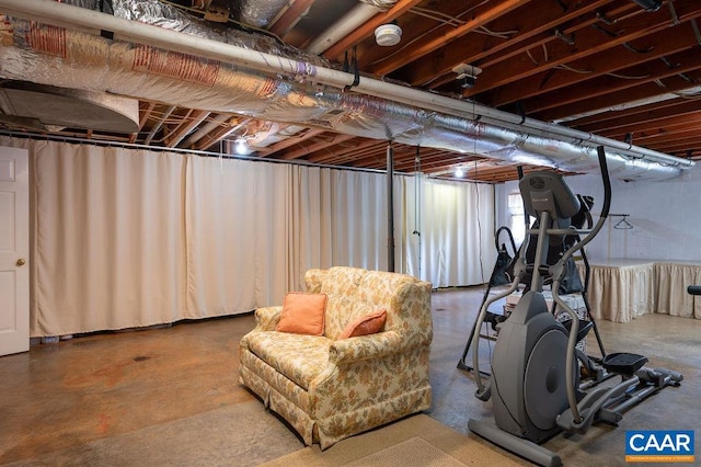 view of exercise area