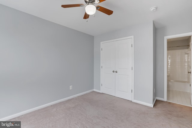 23462 Twin Falls Ter, Ashburn, VA 20148 - unfurnished bedroom featuring carpet, baseboards, a closet, and ceiling fan