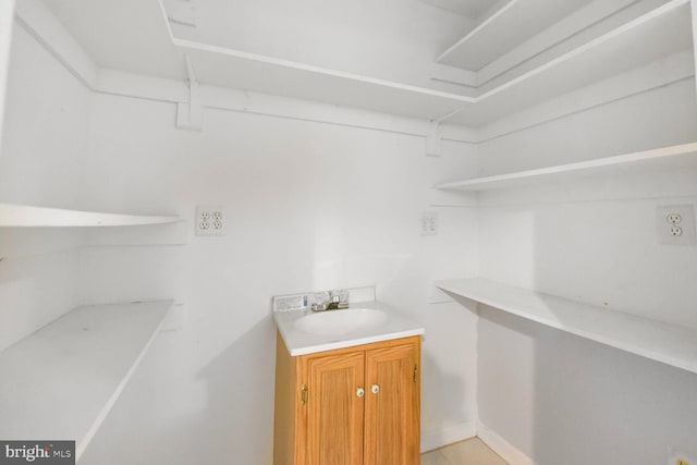 interior space with a sink