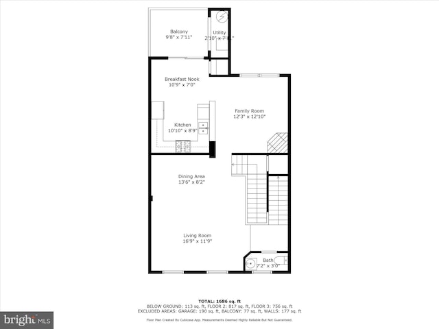 1604 Hunting Creek Dr Unit B, Alexandria, VA 22314 - room layout
