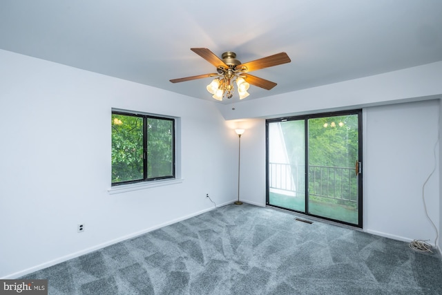 264 Summit House Unit 264, West Chester, PA 19382 - carpeted spare room featuring healthy amount of natural light, baseboards, and ceiling fan