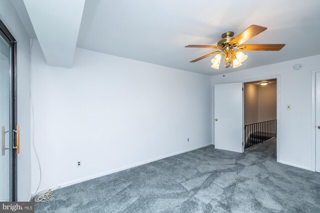264 Summit House Unit 264, West Chester, PA 19382 - unfurnished bedroom featuring carpet flooring, baseboards, and ceiling fan