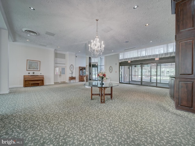 6100 Westchester Park Dr Unit 804, College Park, MD 20740 - building lobby featuring a textured ceiling and ornamental molding