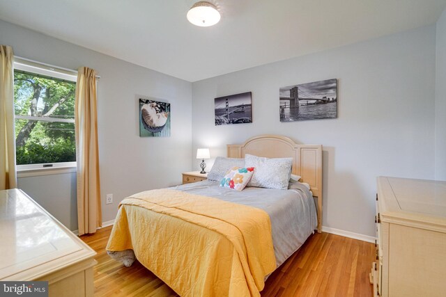 5101 Ampthill Dr, Alexandria, VA 22312 - bedroom with light wood-style floors and baseboards