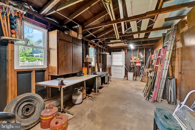 view of basement
