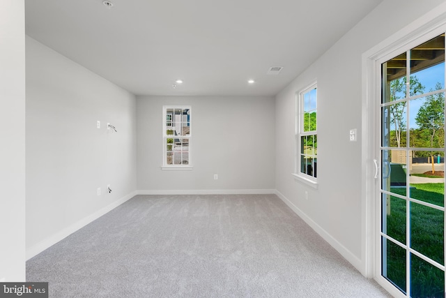 14 Chesapeake Ln Unit C, La Plata, MD 20646 - carpeted empty room featuring baseboards and recessed lighting