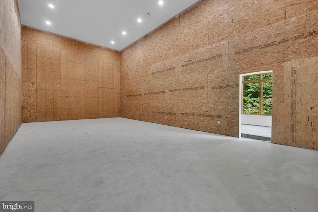 6 Evan Way, Pikesville, MD 21208 - unfurnished room featuring recessed lighting, concrete flooring, and a high ceiling