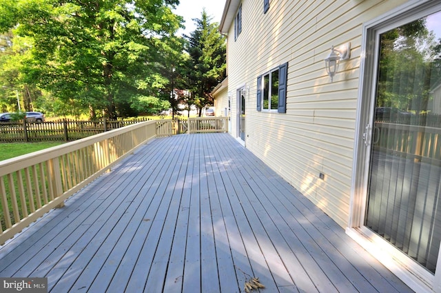 wooden terrace with fence