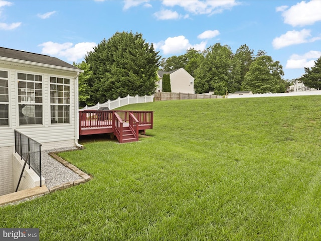 5204 Spanish Dollar Ct, Woodbridge, VA 22193 - view of yard with a wooden deck