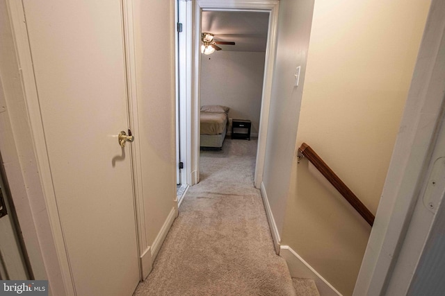 14365 Salsbury Ct, Woodbridge, VA 22193 - corridor featuring light colored carpet and an upstairs landing