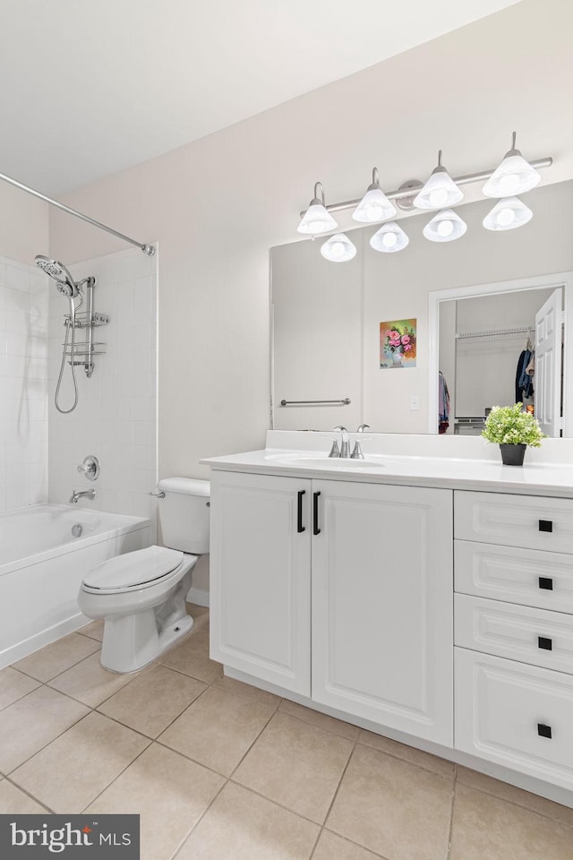 12958 Centre Park Cir Unit 219, Herndon, VA 20171 - full bath with vanity, tile patterned floors, shower / tub combination, and a spacious closet