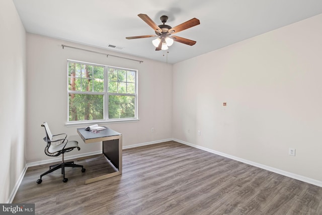12958 Centre Park Cir Unit 219, Herndon, VA 20171 - office space with ceiling fan and wood finished floors