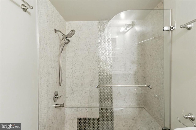 bathroom with a shower