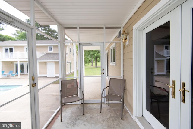 5470 Moose Lodge Rd, Cambridge, MD 21613 - unfurnished sunroom with french doors