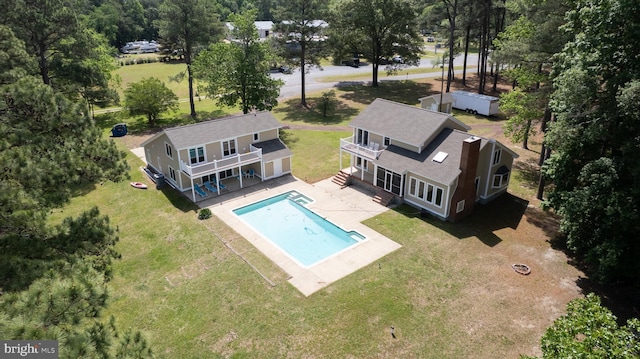 5470 Moose Lodge Rd, Cambridge, MD 21613 - aerial view of property and surrounding area featuring a pool