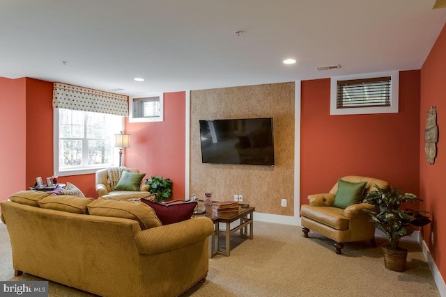0006 Copperleaf Blvd, Hanover, MD 21076 - living room with carpet flooring, baseboards, and recessed lighting