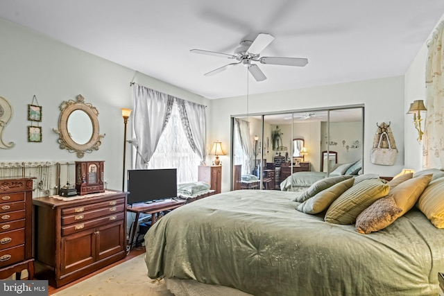 2054 Harbour Dr, Palmyra, NJ 08065 - bedroom featuring a closet and ceiling fan
