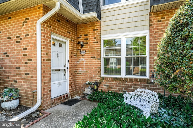 2054 Harbour Dr, Palmyra, NJ 08065 - doorway to property with brick siding