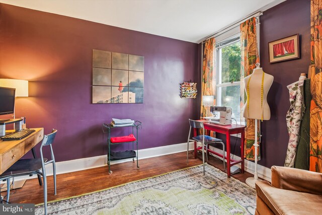 1132 Roland Heights Ave, Baltimore, MD 21211 - office featuring baseboards and wood finished floors