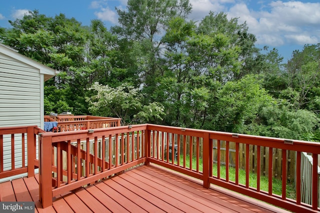 10305 Butternut Cir, Manassas, VA 20110 - deck with view of wooded area
