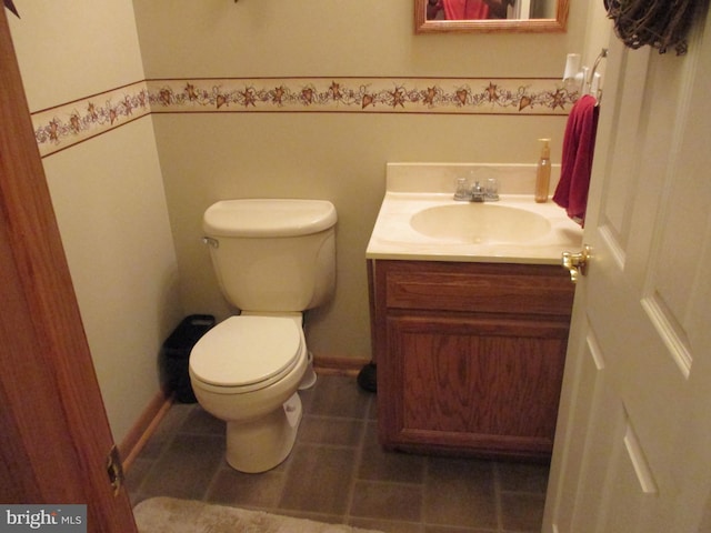 151 Juniper Dr, Ridgeley, WV 26753 - half bath with vanity, toilet, and baseboards