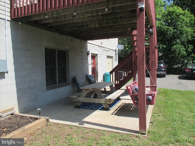 151 Juniper Dr, Ridgeley, WV 26753 - view of patio / terrace featuring stairs