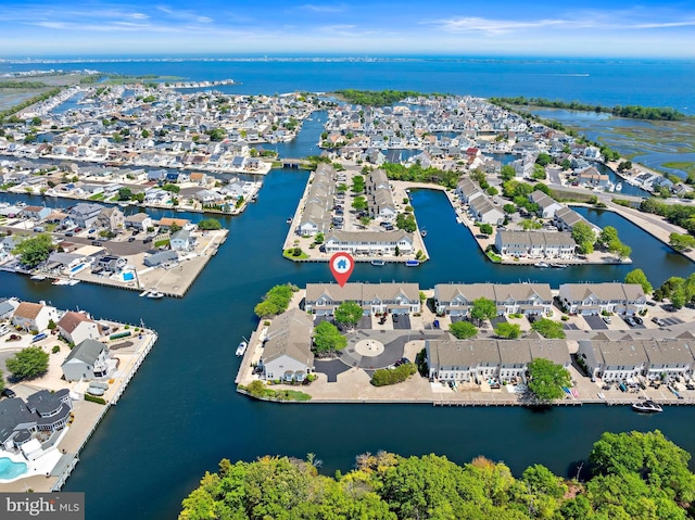 14 Osprey Ln, Bayville, NJ 08721 - aerial view of property and surrounding area featuring a large body of water and nearby suburban area