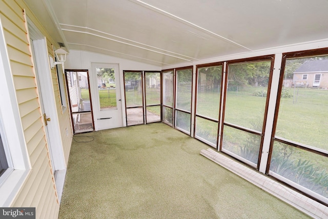 407 Elizabeth St, Georgetown, DE 19947 - unfurnished sunroom featuring vaulted ceiling