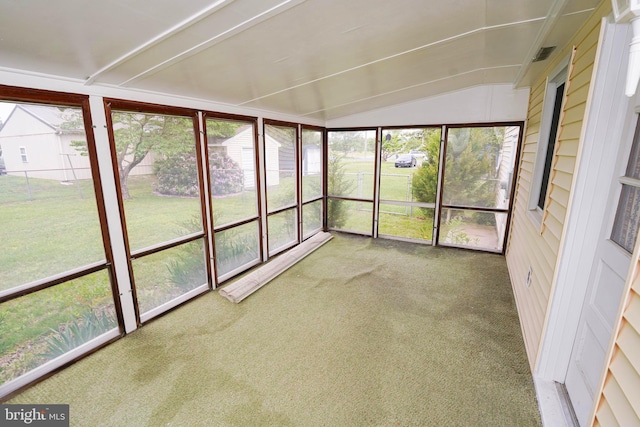 407 Elizabeth St, Georgetown, DE 19947 - unfurnished sunroom featuring vaulted ceiling