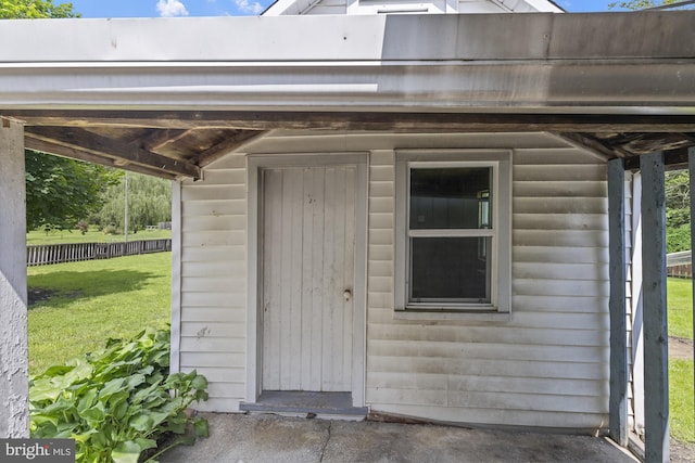 view of doorway to property
