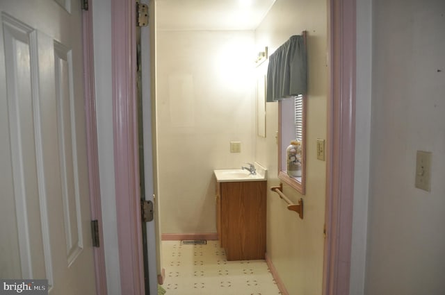 2147 Cloverleaf Rd, Mount Joy, PA 17552 - bathroom featuring tile patterned floors, vanity, and baseboards