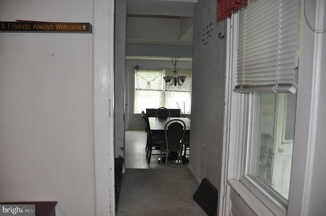 2147 Cloverleaf Rd, Mount Joy, PA 17552 - hall with a chandelier and carpet