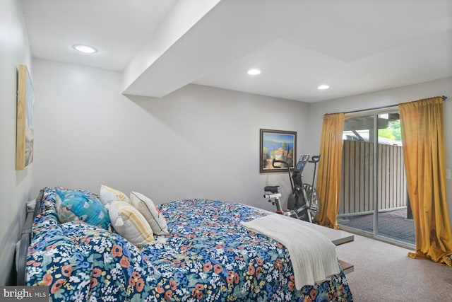 9642 Lambeth Ct, Columbia, MD 21046 - carpeted bedroom with access to exterior and recessed lighting
