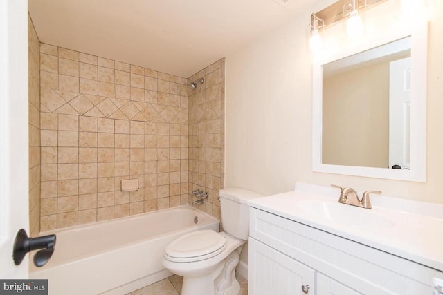 3100 S Manchester St S Unit 915, Falls Church, VA 22044 - bathroom with toilet, vanity, shower / washtub combination, and tile patterned flooring