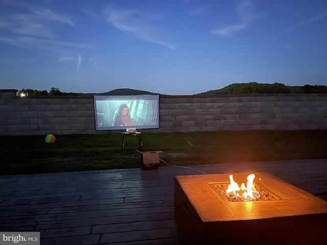 128 Eagle Rd, Dillsburg, PA 17019 - deck featuring a fire pit