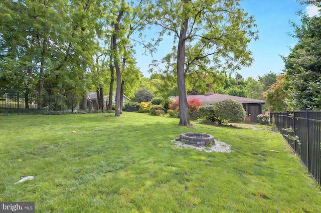 413 Wilton St, Harrisburg, PA 17109 - view of yard with an outdoor fire pit