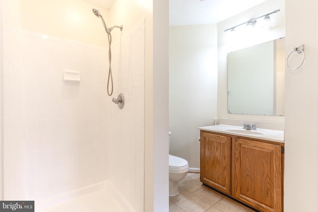 12216 Eagles Nest Ct Unit G, Germantown, MD 20874 - full bath with tiled shower, toilet, vanity, and tile patterned flooring