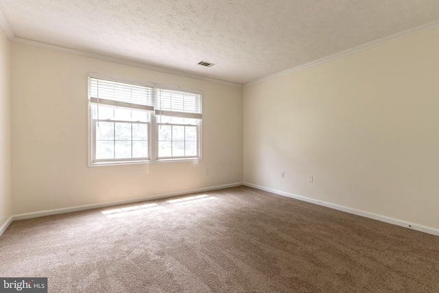 12216 Eagles Nest Ct Unit G, Germantown, MD 20874 - carpeted spare room featuring baseboards, crown molding, and a textured ceiling