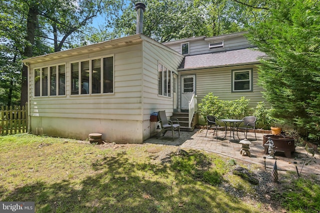 349 Hartford Rd, Mount Laurel, NJ 08054 - back of house featuring entry steps and a patio area