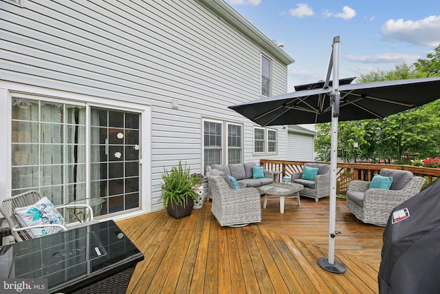 11115 Sceptre Ridge Ter, Germantown, MD 20876 - deck featuring an outdoor living space