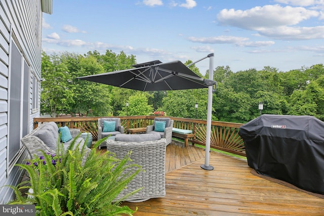 11115 Sceptre Ridge Ter, Germantown, MD 20876 - wooden terrace featuring a grill and an outdoor hangout area