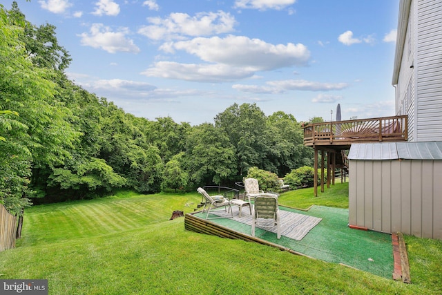 11115 Sceptre Ridge Ter, Germantown, MD 20876 - view of green lawn with a deck and an outdoor structure