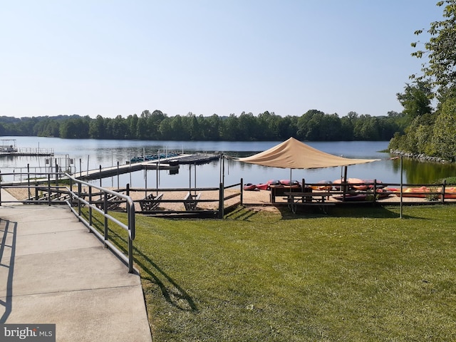 11115 Sceptre Ridge Ter, Germantown, MD 20876 - dock area featuring a water view and a wooded view