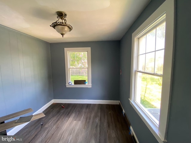 13304 Crain Hwy, Brandywine, MD 20613 - empty room with baseboards and dark wood finished floors
