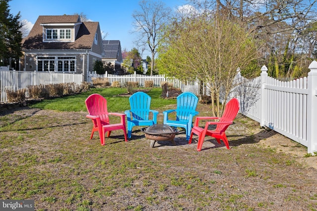 1733 Lockhart St, Toms River, NJ 08757 - view of yard with an outdoor fire pit
