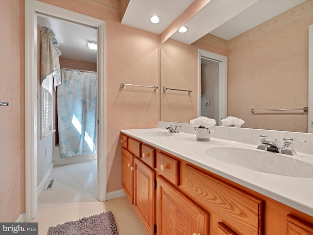 320 N Ridge Rd, Reinholds, PA 17569 - full bathroom featuring double vanity and baseboards