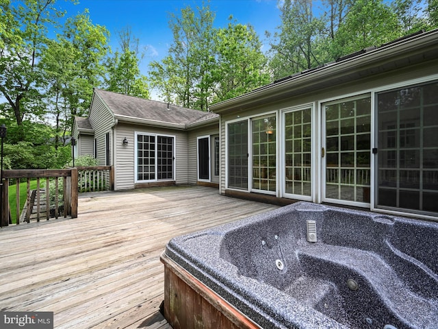 320 N Ridge Rd, Reinholds, PA 17569 - wooden deck with a hot tub